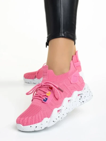 Ankita fukszia női sportcipő, textil anyagból készült