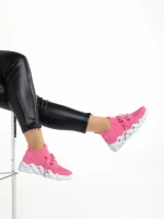 Ankita fukszia női sportcipő, textil anyagból készült