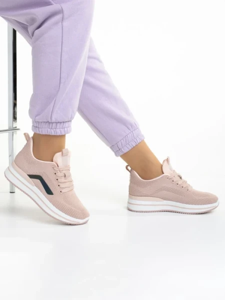 Lovella rózsaszín női sportcipő, textil anyagból készült