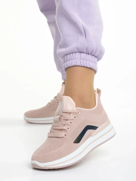 Lovella rózsaszín női sportcipő, textil anyagból készült