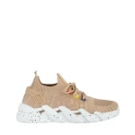 Ankita bézs női sportcipő, textil anyagból készült