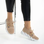 Ankita bézs női sportcipő, textil anyagból készült