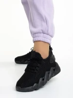 Leanna fekete női sportcipő, textil anyagból készült