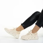 Leanna bézs női sportcipő, textil anyagból készült
