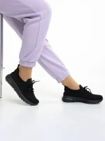 Dasa fekete női sportcipő, textil anyagból készült