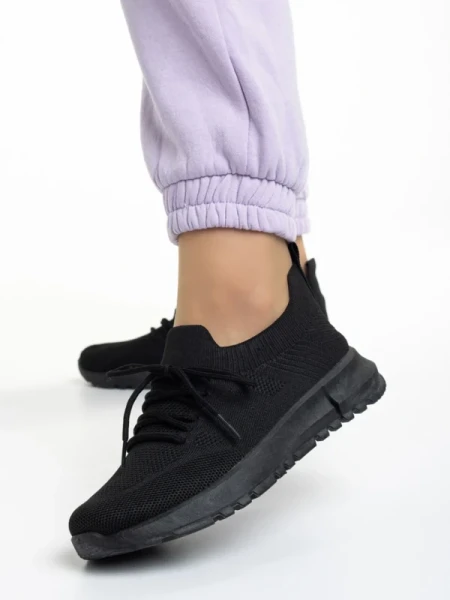 Dasa fekete női sportcipő, textil anyagból készült