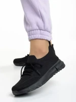 Dasa fekete női sportcipő, textil anyagból készült