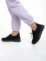 Dasa fekete női sportcipő, textil anyagból készült