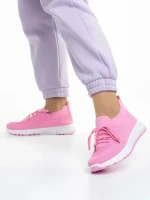 Almas fukszia női sportcipő, textil anyagból készült