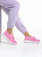 Almas fukszia női sportcipő, textil anyagból készült
