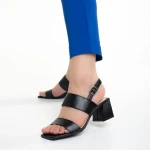 Antanina fekete női szandál, műbőrből készült