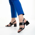 Antanina fekete női szandál, műbőrből készült