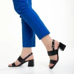 Antanina fekete női szandál, műbőrből készült