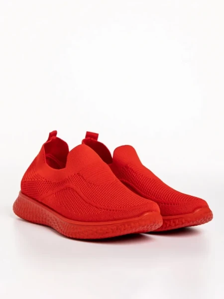 Gilberto piros férfi sportcipő, textil anyagból készült