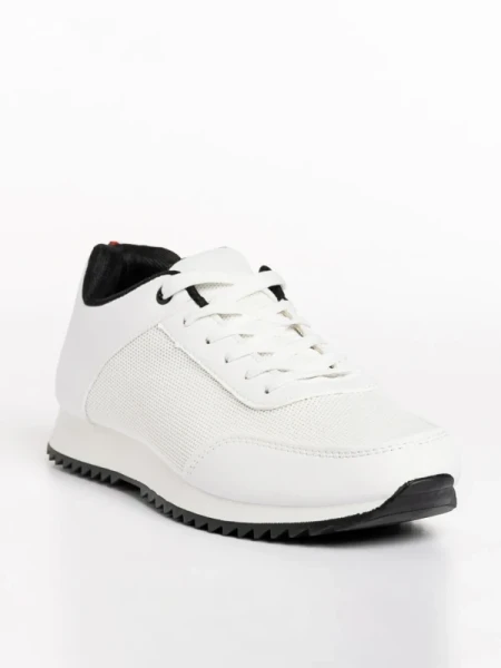 Zander fehér férfi sportcipő, műbőrből és textil anyagból készült