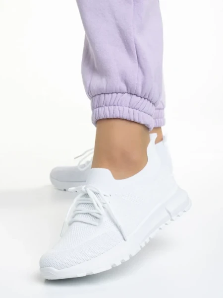 Dasa fehér női sportcipő, textil anyagból készült