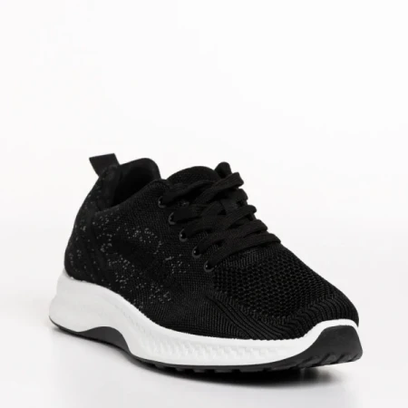 Sabino fekete férfi sportcipő, textil anyagból készült