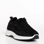 Sabino fekete férfi sportcipő, textil anyagból készült