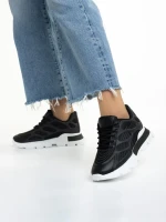 Wera fekete női sportcipő, textil anyagból készült