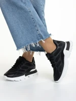 Wera fekete női sportcipő, textil anyagból készült