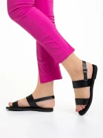 Lauressa fekete női szandál, műbőrből készült