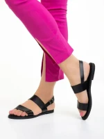 Lauressa fekete női szandál, műbőrből készült