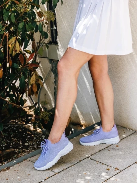 Velia lila női sportcipő, textil anyagból készült