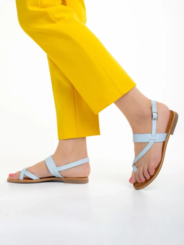 Tamsin kék női szandál, műbőrből készült