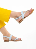 Tamsin kék női szandál, műbőrből készült