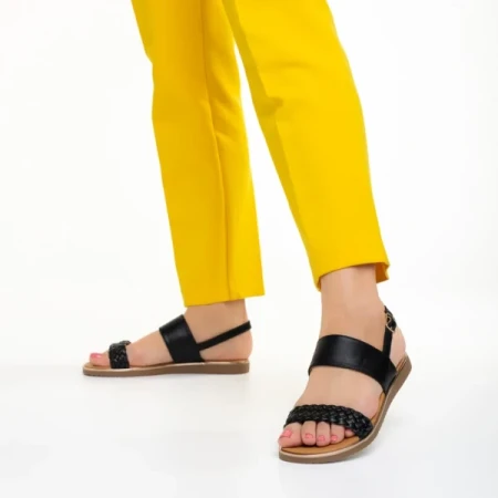 Margarida fekete női szandál, műbőrből készült