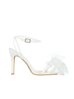 Jonie fehér női szandál, műbőrből készült