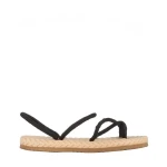 Nettie fekete női szandál, textil anyagból készült