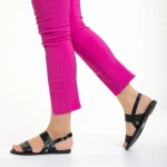 Marita fekete női szandál, műbőrből készült