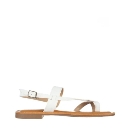 Tamsin fehér női szandál, műbőrből készült