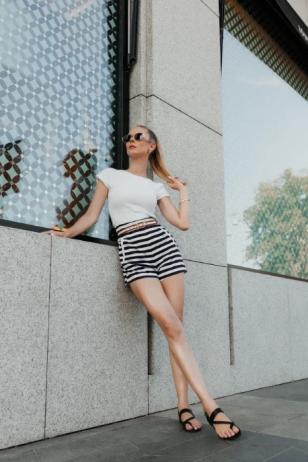 Tamsin fekete női szandál, műbőrből készült