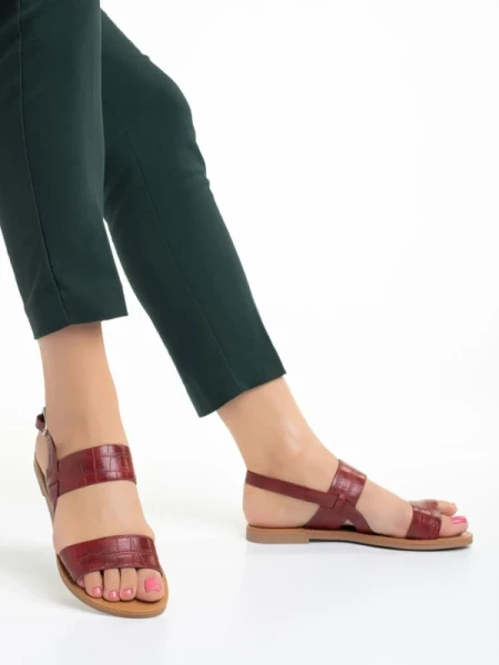 Marita piros női szandál, műbőrből készült