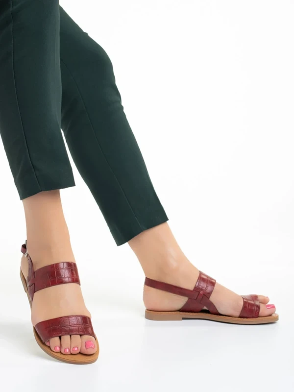 Marita piros női szandál, műbőrből készült