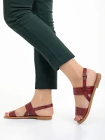 Marita piros női szandál, műbőrből készült