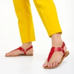 Shivali piros női szandál, műbőrből készült