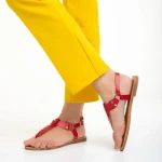 Shivali piros női szandál, műbőrből készült