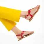 Shivali piros női szandál, műbőrből készült