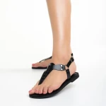 Shivali fekete női szandál, műbőrből készült