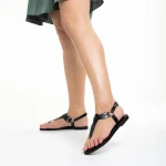 Shivali fekete női szandál, műbőrből készült