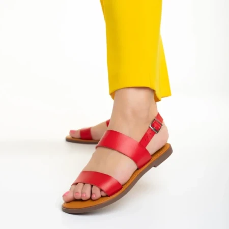 Lauressa piros női szandál, műbőrből készült