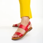 Lauressa piros női szandál, műbőrből készült