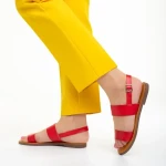 Lauressa piros női szandál, műbőrből készült