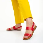 Lauressa piros női szandál, műbőrből készült