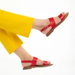 Lauressa piros női szandál, műbőrből készült