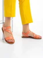 Glenda narancssárga női szandál, műbőrből készült