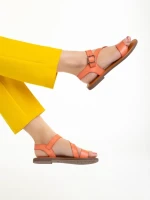 Glenda narancssárga női szandál, műbőrből készült